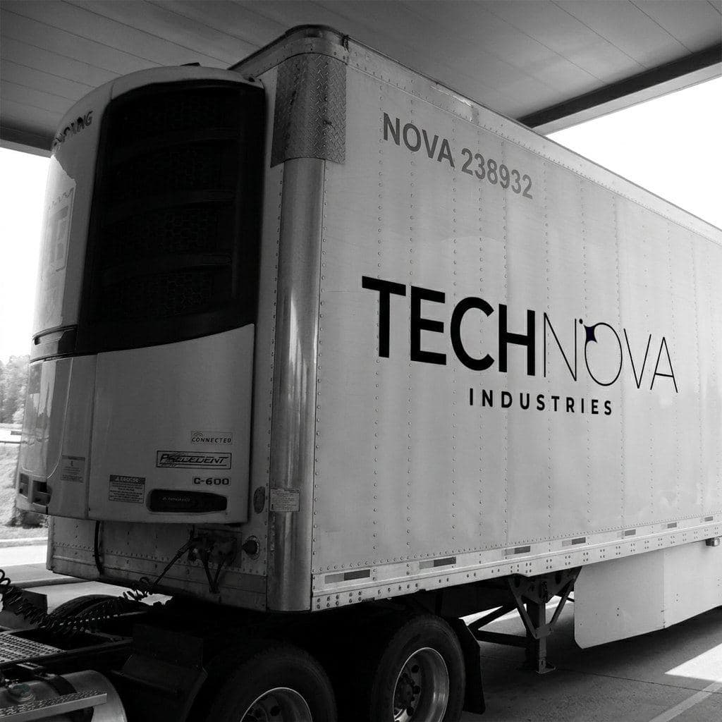 Side of a refrigerated trailer marked NOVA 238932, with the trailer number highlighted
